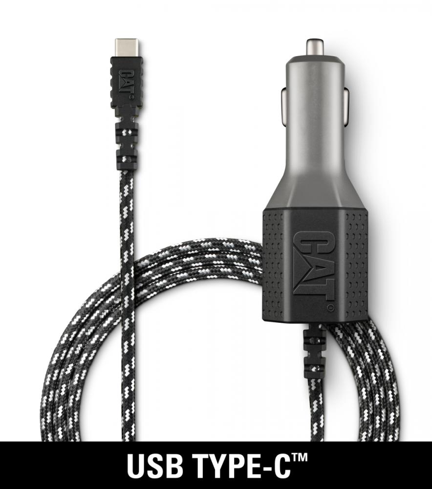 SINGLE USB CAR CHARGER - 6&#39; USBC CABLE