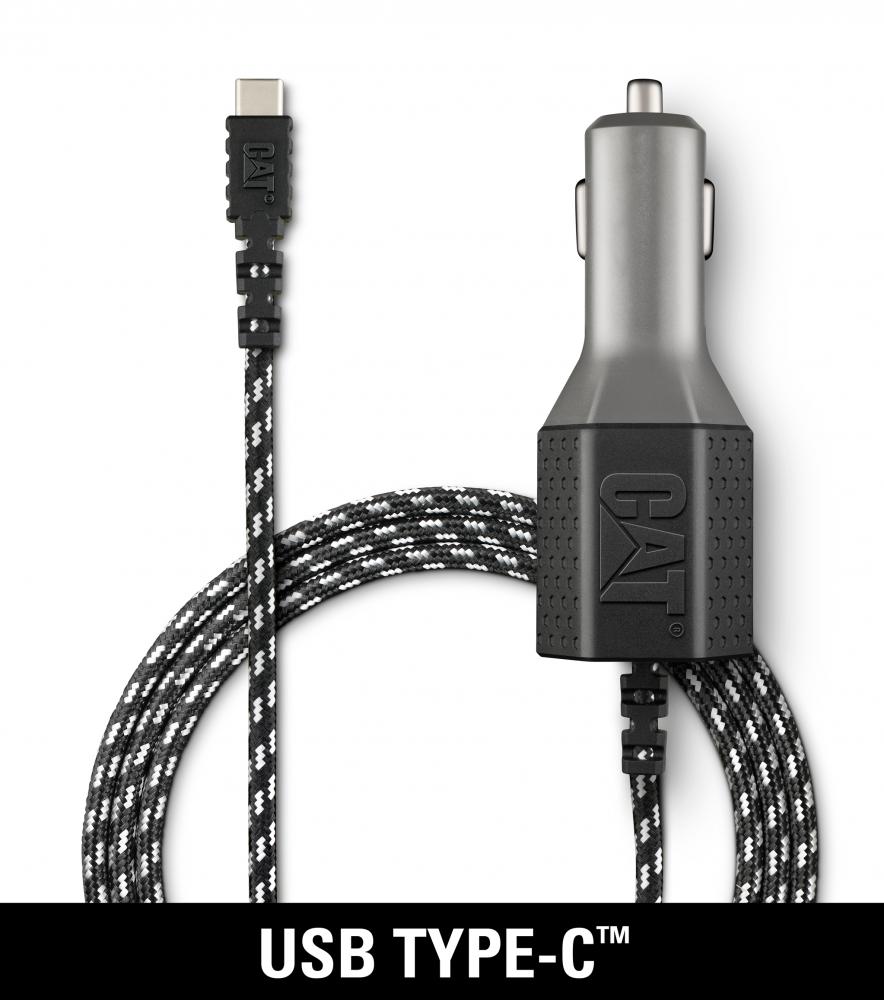 DUAL USB CAR CHARGER - 6&#39; USBC CABLE