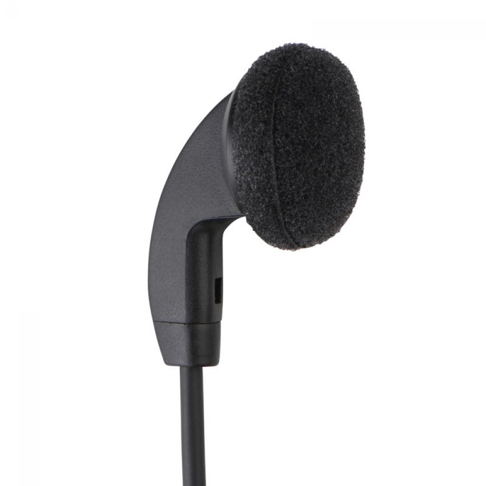 Earbud with Clip Microphone and PTT, Transmit & Receive