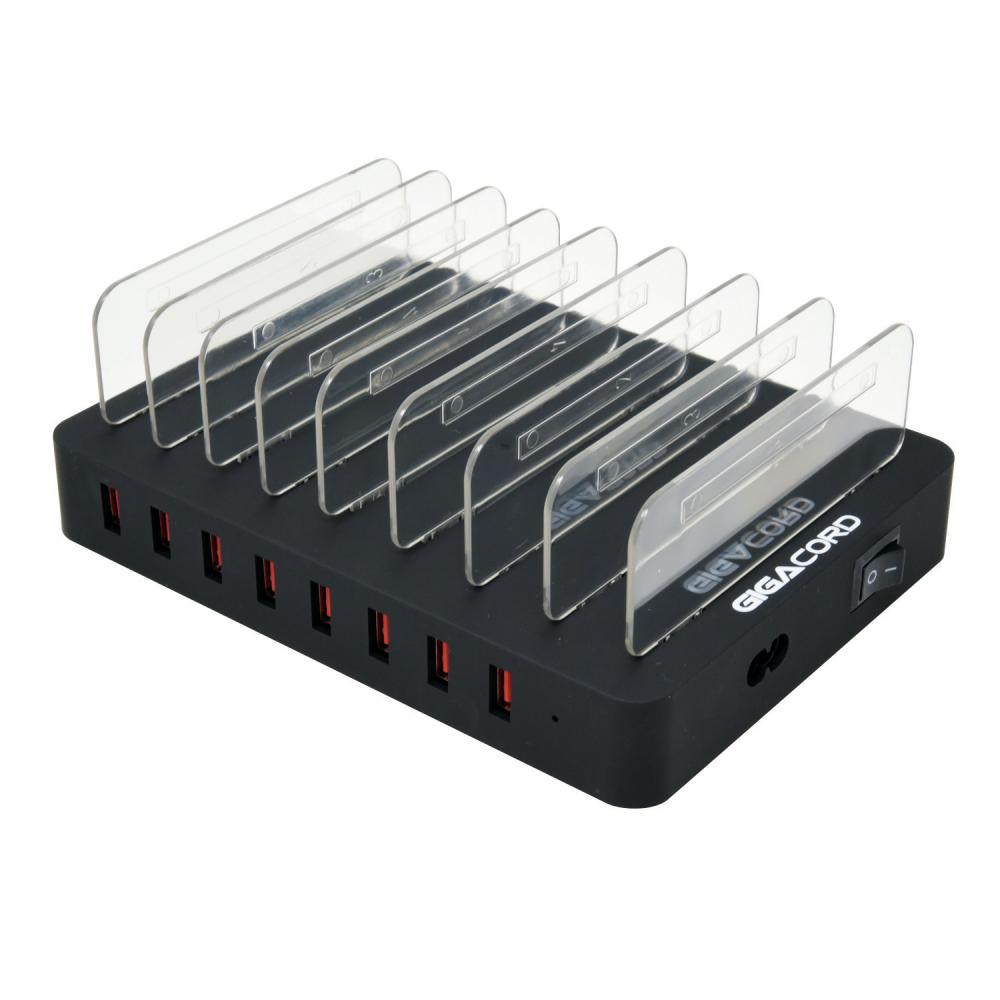 GIGACORD 8 PORT CHARGER W/ MICRO USB CABLES