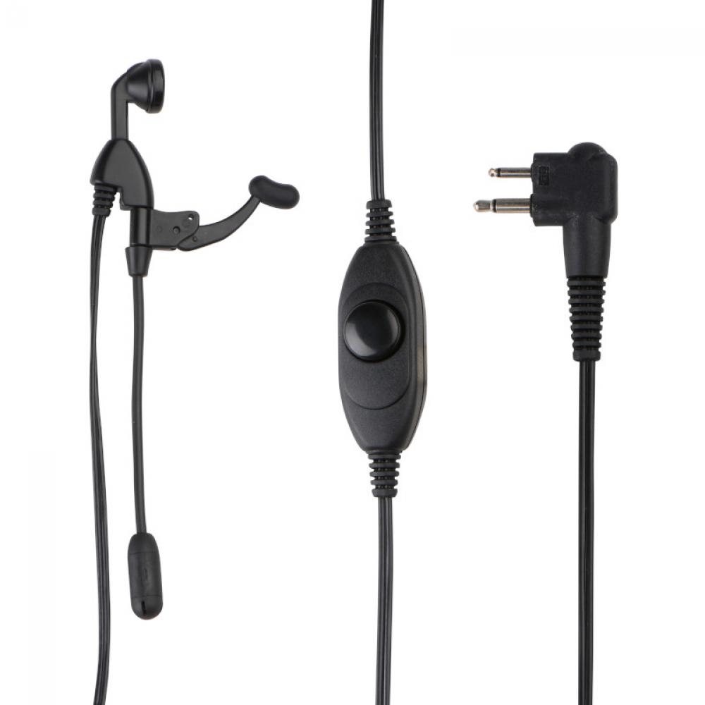 Ultra-Light Earpiece with Boom Microphone and In-Line PTT