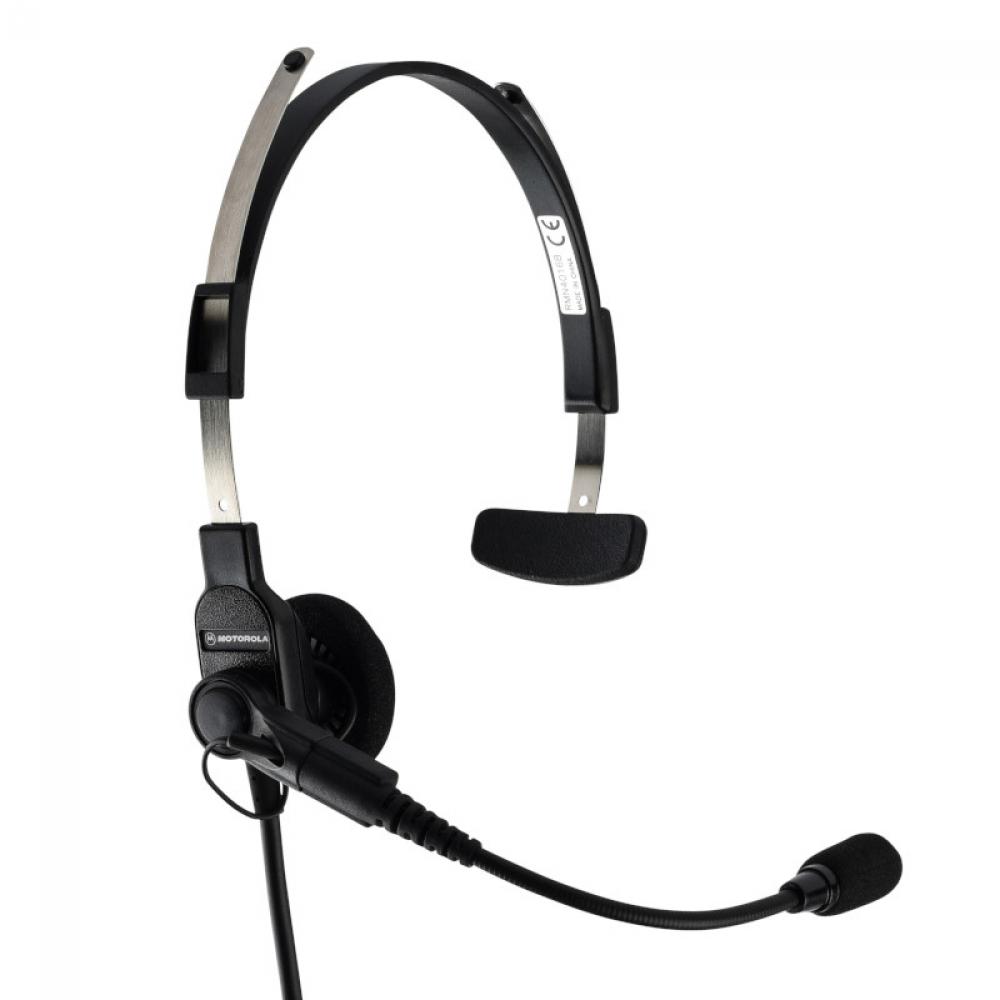 Lightweight Single Muff Adjustable Headset with Swivel Boom Microphone and In-Line PTT