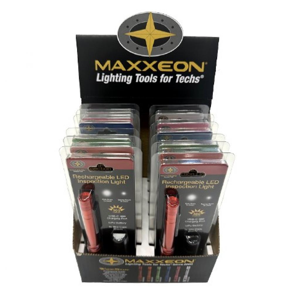 WorkStar Mixed Display 12-Pack - Rechargeable Penlights USB-C