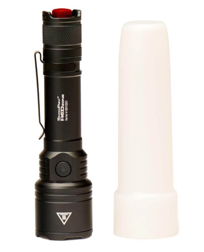 SearchPoint Rechargeable1200 Lumen Flashlight, White-Red-Green