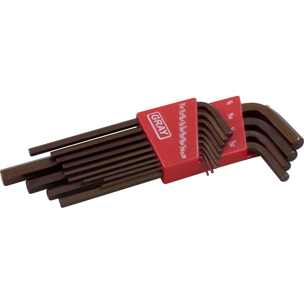 13 Piece SAE, Long Arm S2 Hex Key Set, .050&#34; - 3/8&#34;