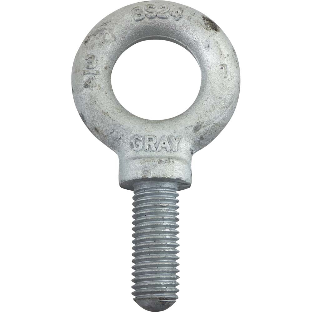 3/4-10 Thread Galvanized, Shoulder Pattern Eyebolt
