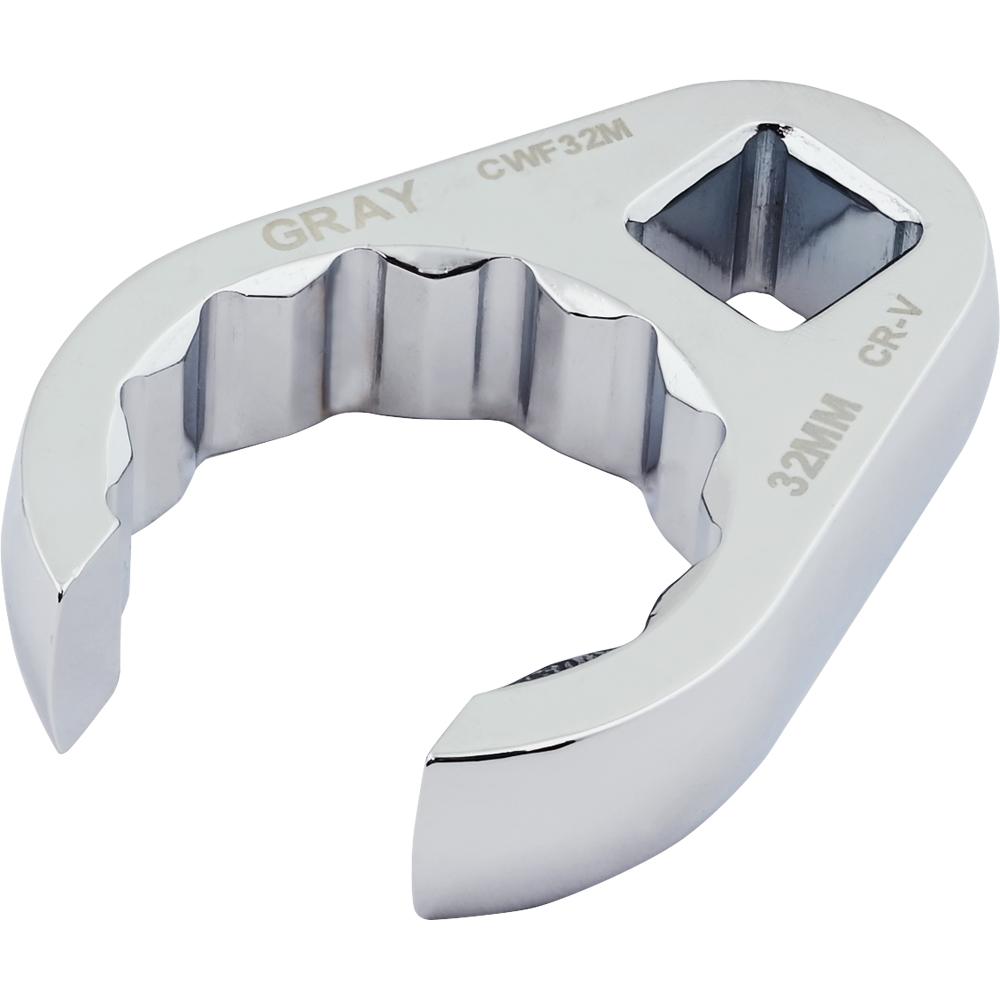 1/2&#34; Drive, 32mm Flare Nut Crow Foot Wrench, Chrome Finish