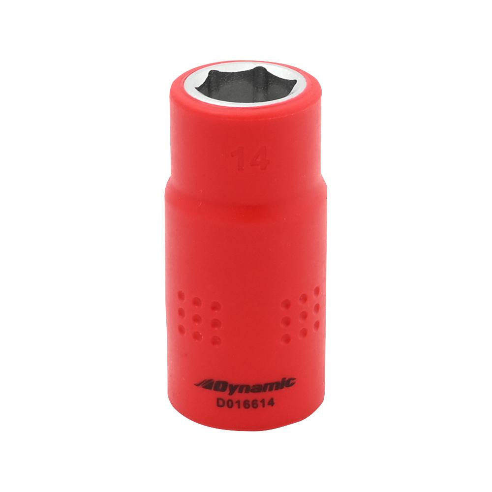 Insulated 1/2&#39;&#39; Drive 14mm, 6 Point Standard Length Socket, 1000V Insulated