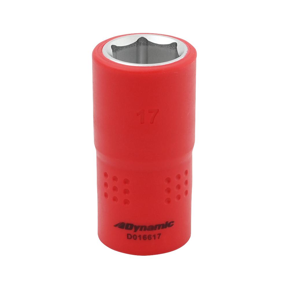 Insulated 1/2&#39;&#39; Drive 17mm, 6 Point Standard Length Socket, 1000V Insulated
