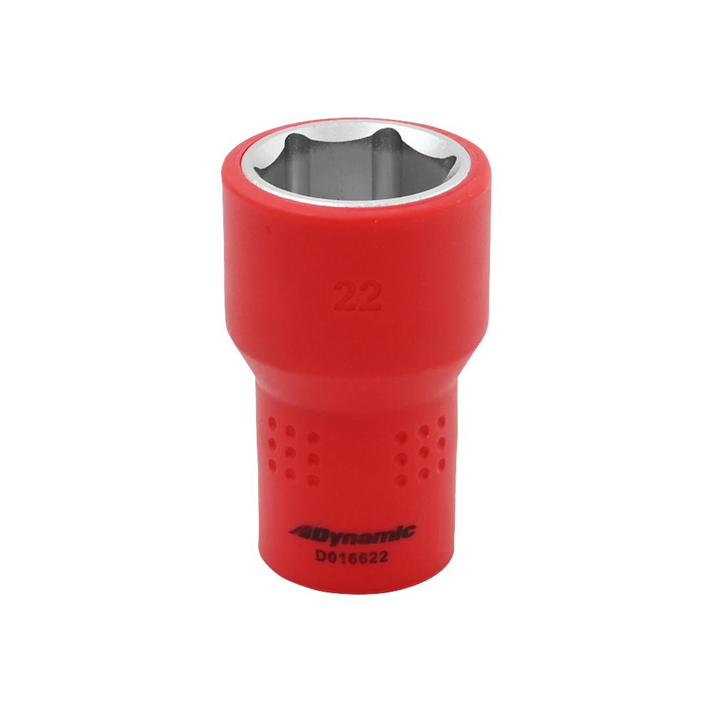 Insulated 1/2&#39;&#39; Drive 22mm, 6 Point Standard Length Socket, 1000V Insulated