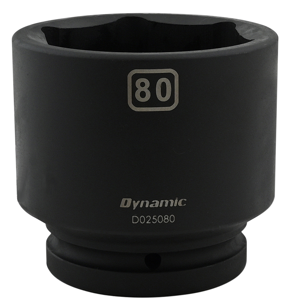 80mm X 1&#34; Drive, 6 Point Standard Length, Impact Socket