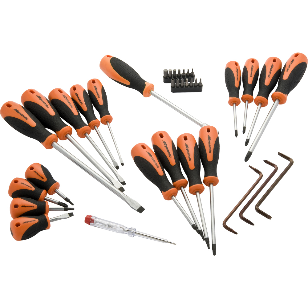 36 Piece Screwdriver & Bit Set, Comfort Grip Handles