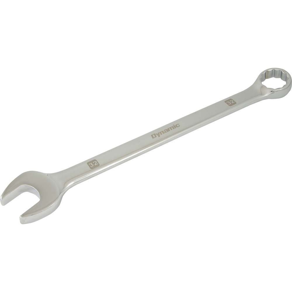 32mm 12 Point Combination Wrench, Mirror Chrome Finish