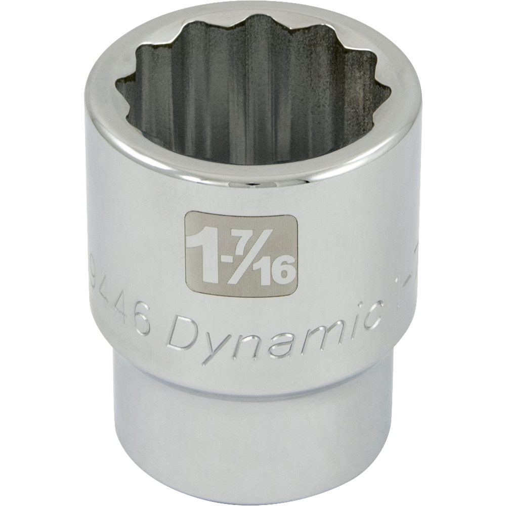 1-7/16&#34; X 1&#34; Drive, 12 Point Standard Length, Chrome Socket