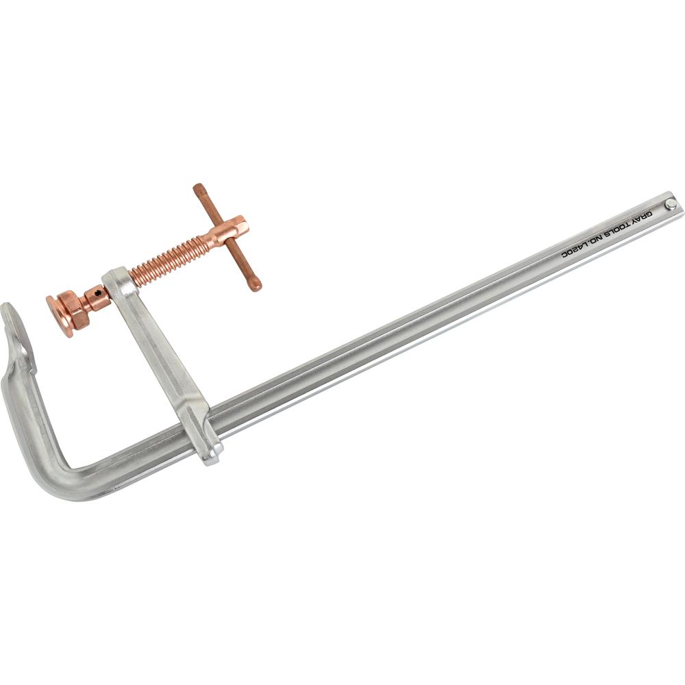 L - Clamp Regular Duty, Copper Screw & Pad, 0 - 20&#34; Capacity