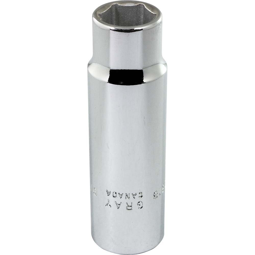 9/16&#34; X 1/2&#34; Drive, 6 Point Deep Length, Chrome Finish Socket