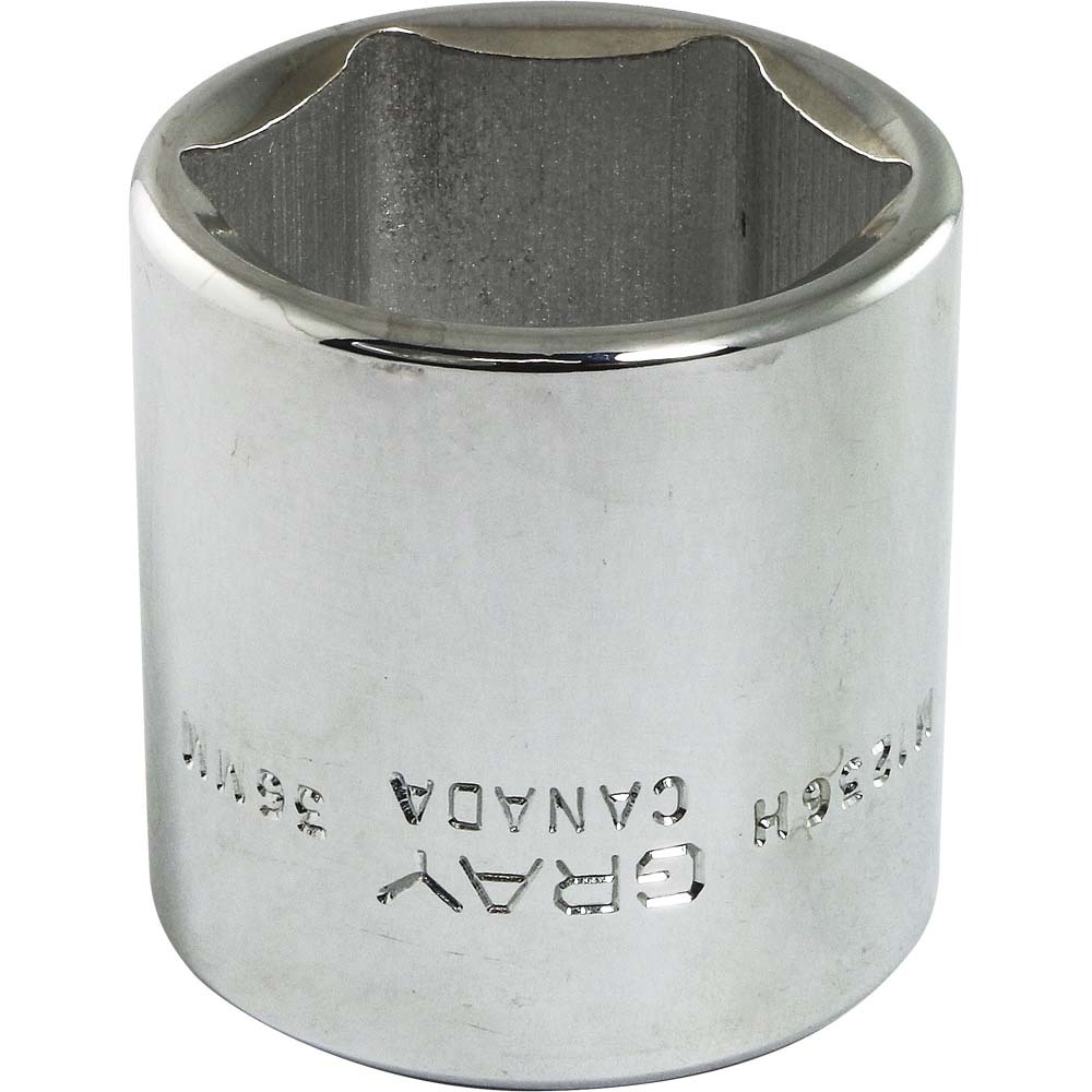 36mm X 1/2&#34; Drive, 6 Point Standard Length, Chrome Finish Socket