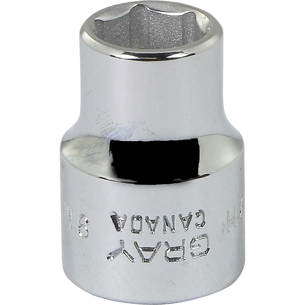 9mm X 3/8&#34; Drive, 6 Point Standard Length, Chrome Finish Socket