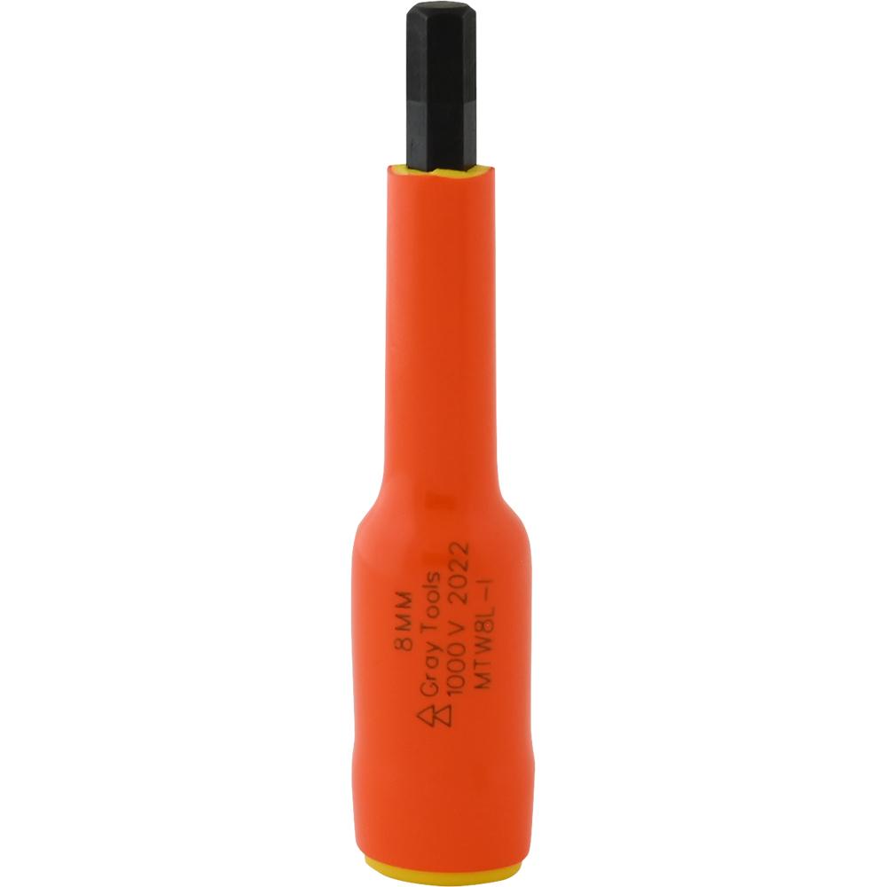 8mm X 3/8&#34; Drive Extra Long Hex Head, 1000V Insulated Socket