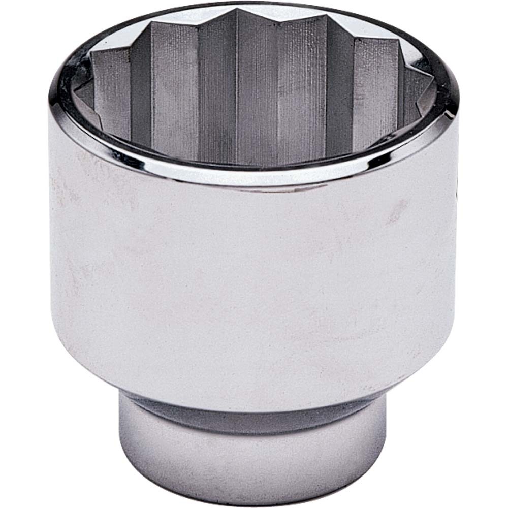 75mm X 1&#34; Drive, 12 Point Regular Length, Chrome Finish Socket
