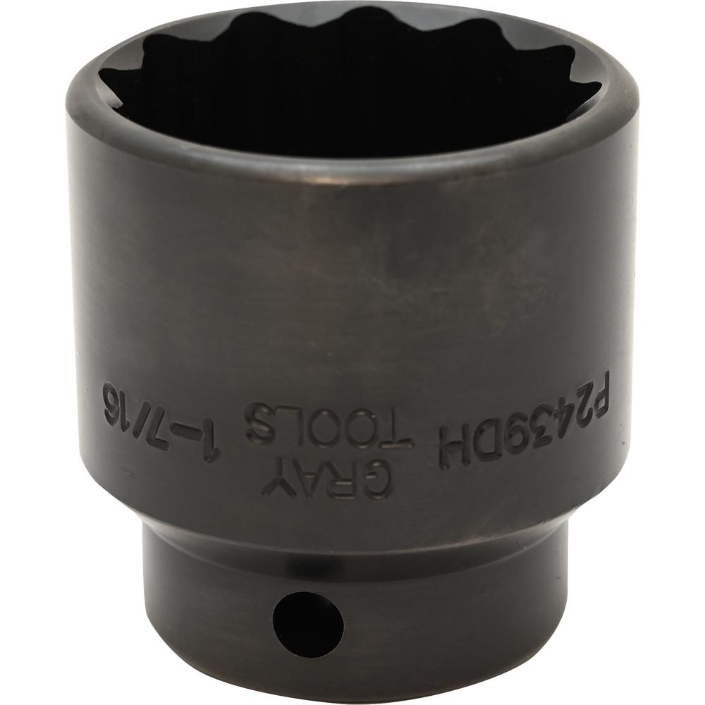 1-7/16&#34; X 1/2&#34; Drive, 12 Point Regular Length, Impact Socket