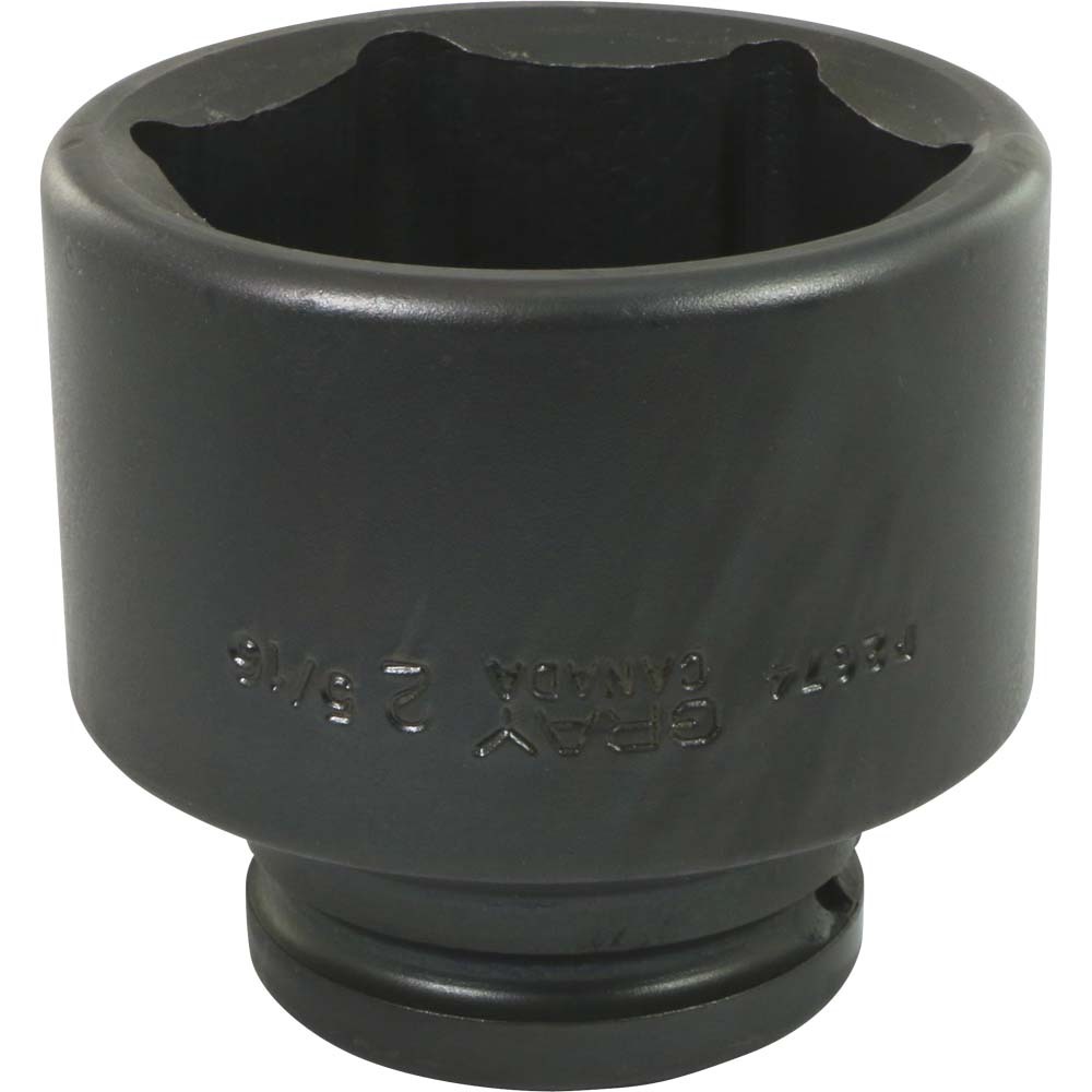 2-5/16&#34; X 3/4&#34; Drive, 6 Point Regular Length, Impact Socket