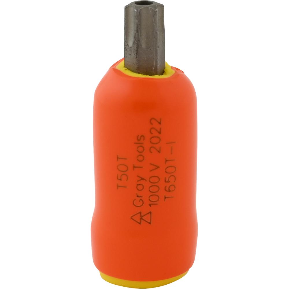 T50T X 3/8&#34; Drive Standard Length Torx Head Tamper Resistant, 1000V Insulated Socket