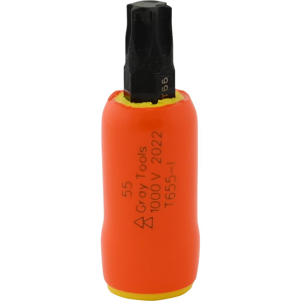 T55 X 3/8&#34; Drive Standard Length Torx Head, 1000V Insulated Socket