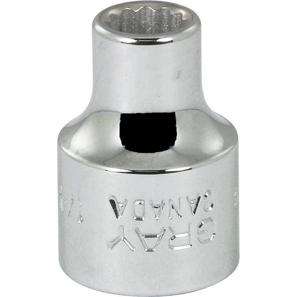 1/4&#34; X 3/8&#34; Drive, 12 Point Standard Length, Chrome Finish Socket