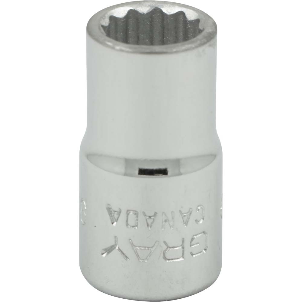 9/32&#34; X 1/4&#34; Drive 12 Point, Standard Length, Chrome Finish Socket