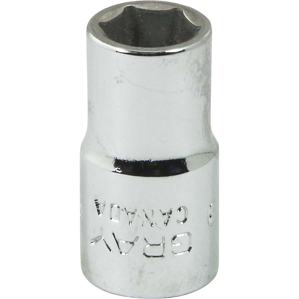 9/32&#34; X 1/4&#34; Drive 6 Point, Standard Length, Chrome Finish Socket