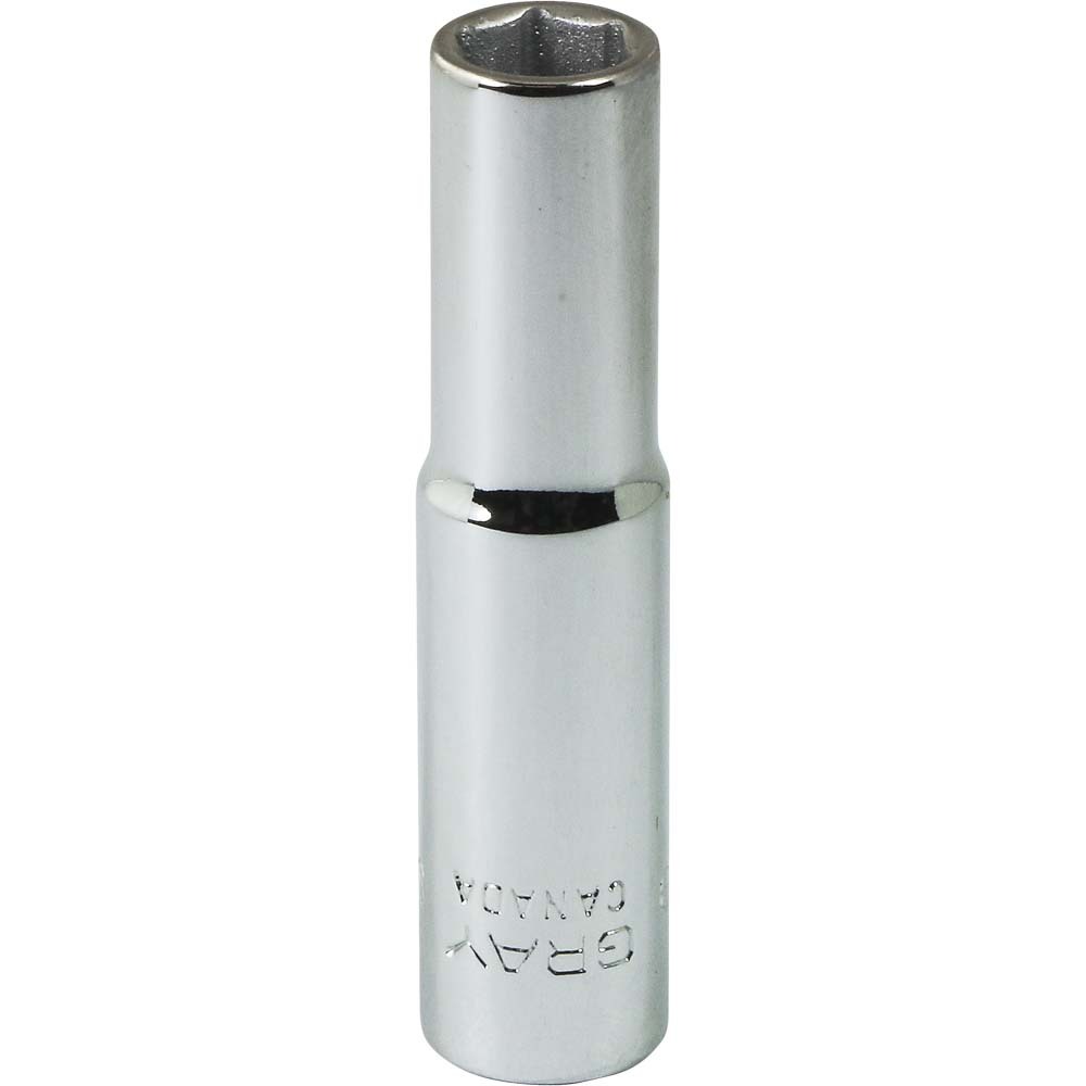 9/32&#34; X 1/4&#34; Drive 6 Point, Deep Length, Chrome Finish Socket