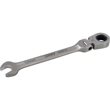 Gray Tools 520008 - 8mm Combination Flex Head Ratcheting Wrench, Stainless Steel Finish