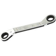 Gray Tools 5207 - 5/8"x 3/4" 12 Point, 25° Offset Ratcheting Box Wrench, Mirror Chrome Finish