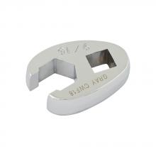 Gray Tools CWF18 - 3/8" Drive, 9/16" Flare Nut Crow Foot Wrench, Chrome Finish