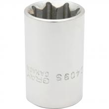 Gray Tools D409S - 9/16" X 1/2" Drive, 8 Point Standard Length, Chrome Finish Socket
