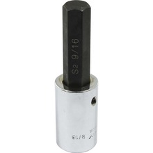 Gray Tools DW18L - 9/16" X 1/2" Drive, Standard Length Hex Head, Chrome Finish Socket