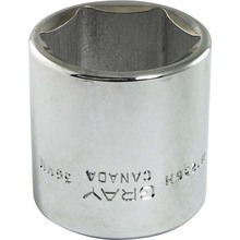 Gray Tools M1236H - 36mm X 1/2" Drive, 6 Point Standard Length, Chrome Finish Socket