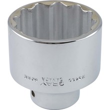 Gray Tools M3460 - 60mm X 3/4" Drive, 12 Point Standard Length, Chrome Finish Socket