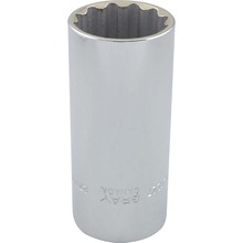 Gray Tools MD1227 - 27mm X 1/2" Drive 12 Point, Deep Length, Chrome Finish Socket