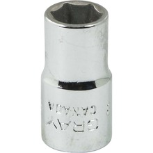 Gray Tools V9 - 9/32" X 1/4" Drive 6 Point, Standard Length, Chrome Finish Socket