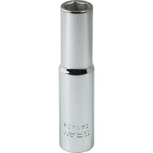 Gray Tools VL9 - 9/32" X 1/4" Drive 6 Point, Deep Length, Chrome Finish Socket
