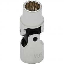 Gray Tools VU9 - 9/32" X 1/4" Drive 12 Point, Standard Length, Universal Joint Socket, Chrome Finish