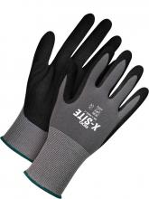 Bob Dale Gloves & Imports Ltd 99-1-9605-9 - Seamless Knit Grey Nylon 15-Gauge, Black NFT Palm