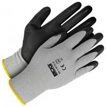 Bob Dale Gloves & Imports Ltd 99-1-9772-6 - Grey 18G Seamless Knit HPPE Cut Resistant w/ Black NPR Foam