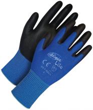 Bob Dale Gloves & Imports Ltd 99-1-9865-8 - Ninja® Lite Blue Fine Knit Nylon Grey Polyurethane Palm