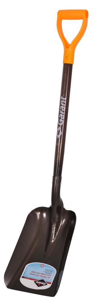Snow shovel, 9 1/8&#34; steel blade, hardwood hdle, dh, Alpine