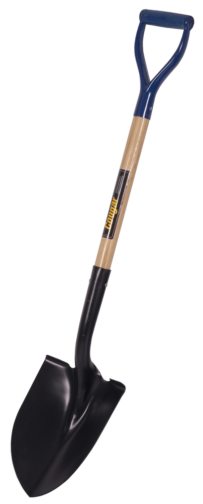 Shovel, tempered rp blade, fw steps, wood hdle, dh, Cougar