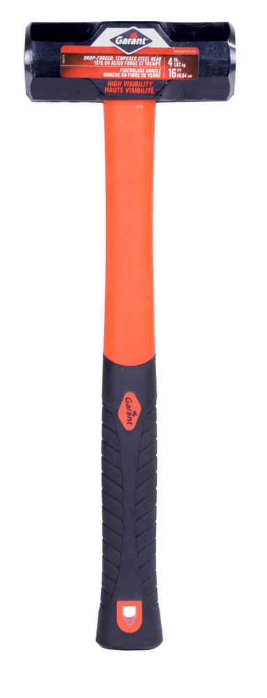 Sledge hammer, d. face, 4 lbs, 16&#34; safety grip hdle
