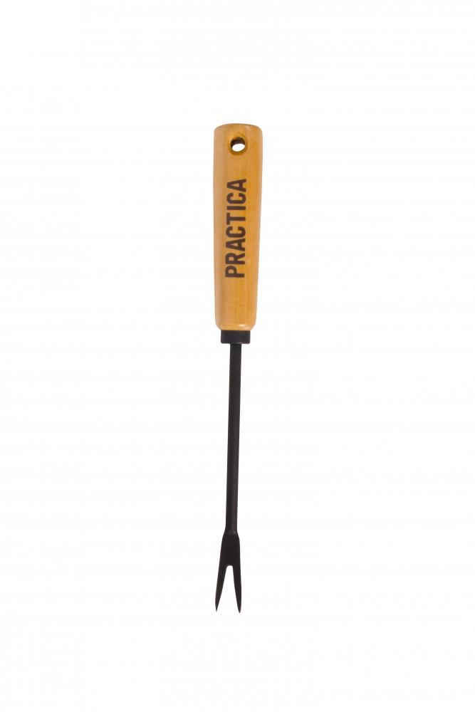 Hand dandelion weeder, wooden handle. Practica.